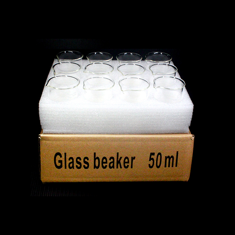 盒装玻璃烧杯带刻度50ml100mll250ml500ml1000ml加厚高硼硅耐高温 - 图0