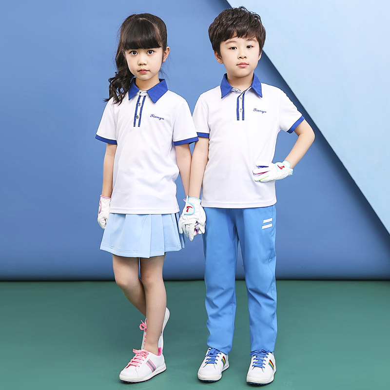 高尔夫服装 夏季儿童短袖球服 男女生童亲子装 T恤衫撞色运动衣服,淘宝优惠券,粉丝福利购,淘宝优惠卷