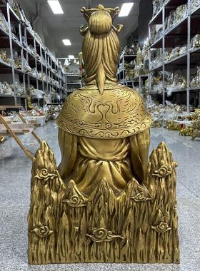 碧霞元君铜摆件家居客厅装饰