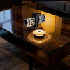 Simple mechanical page-turning clock for living room with wonderful engraving