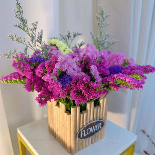 【送花篮】云南干花花束勿忘我真花鲜花卉客厅装饰 - 图0