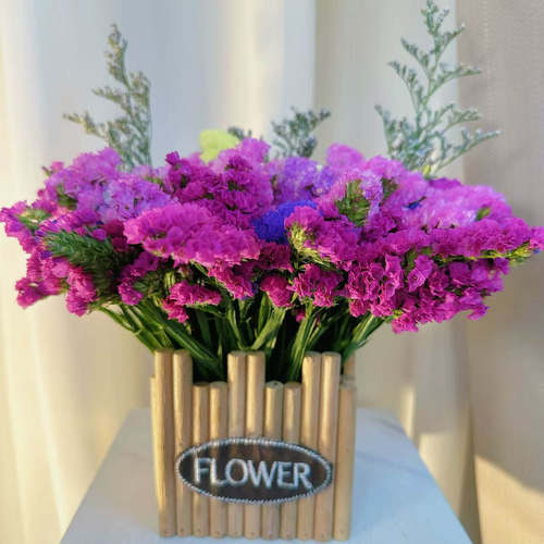【送花篮】云南干花花束勿忘我真花鲜花卉客厅装饰 - 图2