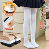 Детские черные леггинсы, бархатные штаны, демисезонные колготки, телесного цвета