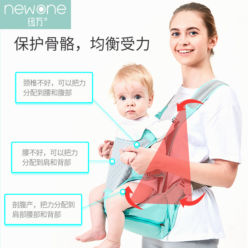 纽万腰凳多功能四季通用宝宝前后凳 纽万母婴抱婴腰带/腰凳