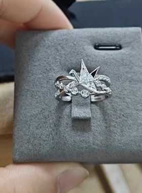 深空同款-婚卡戒指s925纯银闭口