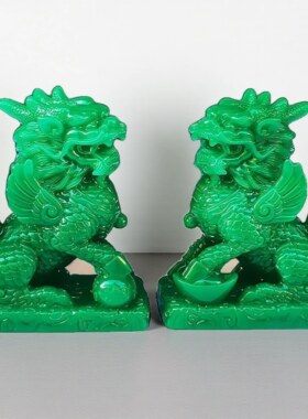 包邮仿玉麒麟摆件招财镇