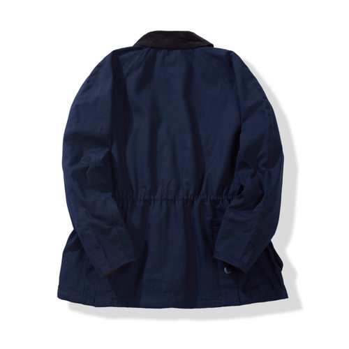 OKONKWO缎纹厚款羊毛混纺猎装无蜡夹克中长款风衣BEAUFORT收腰版 - 图3