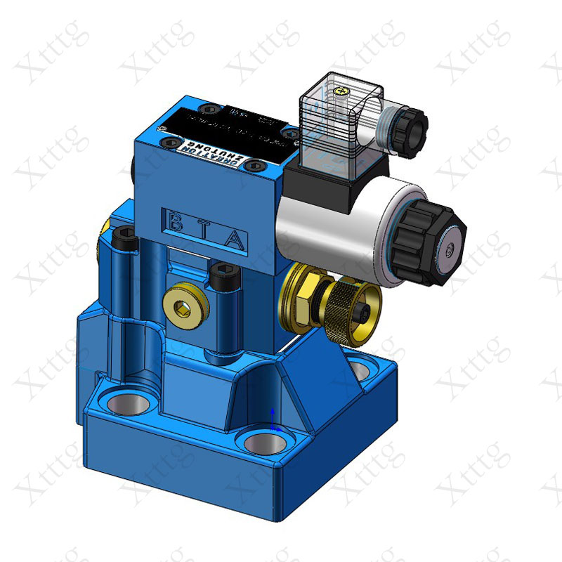 SOLIDWORKS液压系统三维模型电磁换向阀溢流阀块油路集成块设计用 - 图2