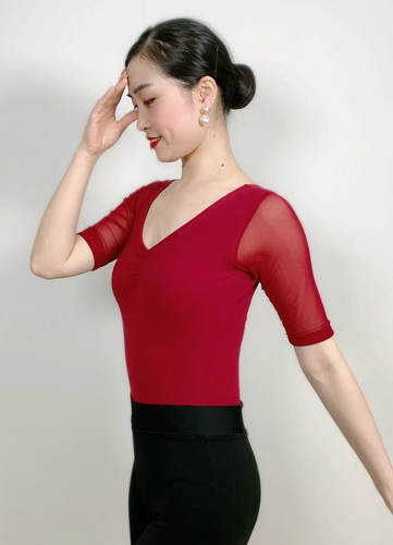 形体训练服女套装舞蹈连体练功服黑色礼仪培练习服新款 - 图3