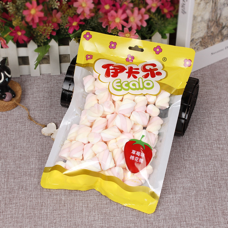 伊卡乐棉花糖150g草莓香草水果味小糖果小包装烘培原料装饰糖零食,淘宝优惠券,粉丝福利购,淘宝优惠卷