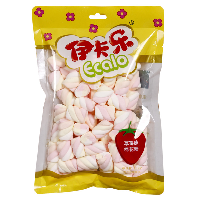 伊卡乐棉花糖150g草莓香草水果味小糖果小包装烘培原料装饰糖零食,淘宝优惠券,粉丝福利购,淘宝优惠卷