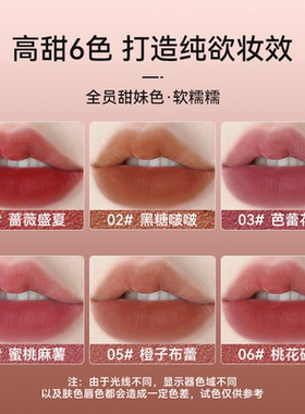 哑光柔雾持久显白不易沾杯唇膏女