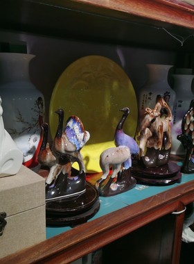 中国工艺美术大师陈贻谟作品山东硅院名釉硅院兔毫釉入册作品摆件