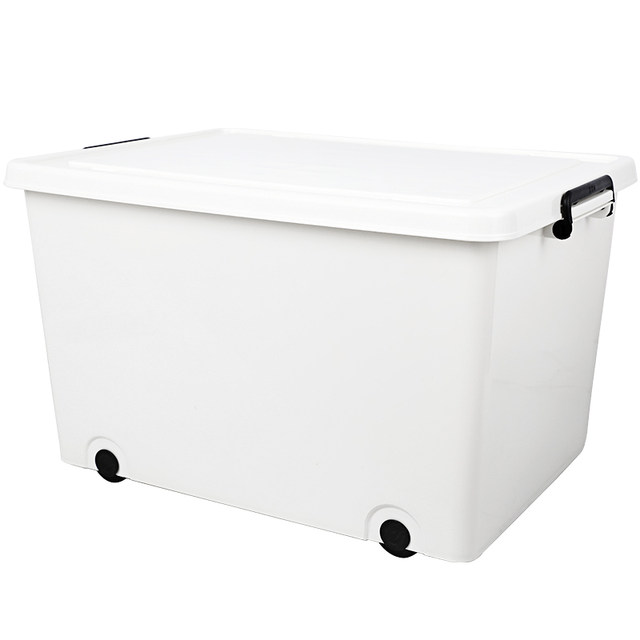 Storage box plastic thickened storage box with wheels