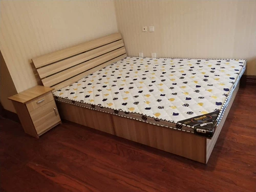 Только отправьте кровать для коробки Tianjin Modern Минималистская двуспальная односпальная кровать высокая кровать высокий кольцо кровати внутри кольца для доставки товаров