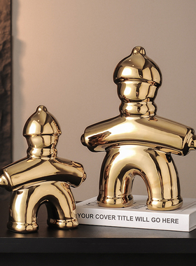 高级感客厅玄关电视柜上装饰摆件