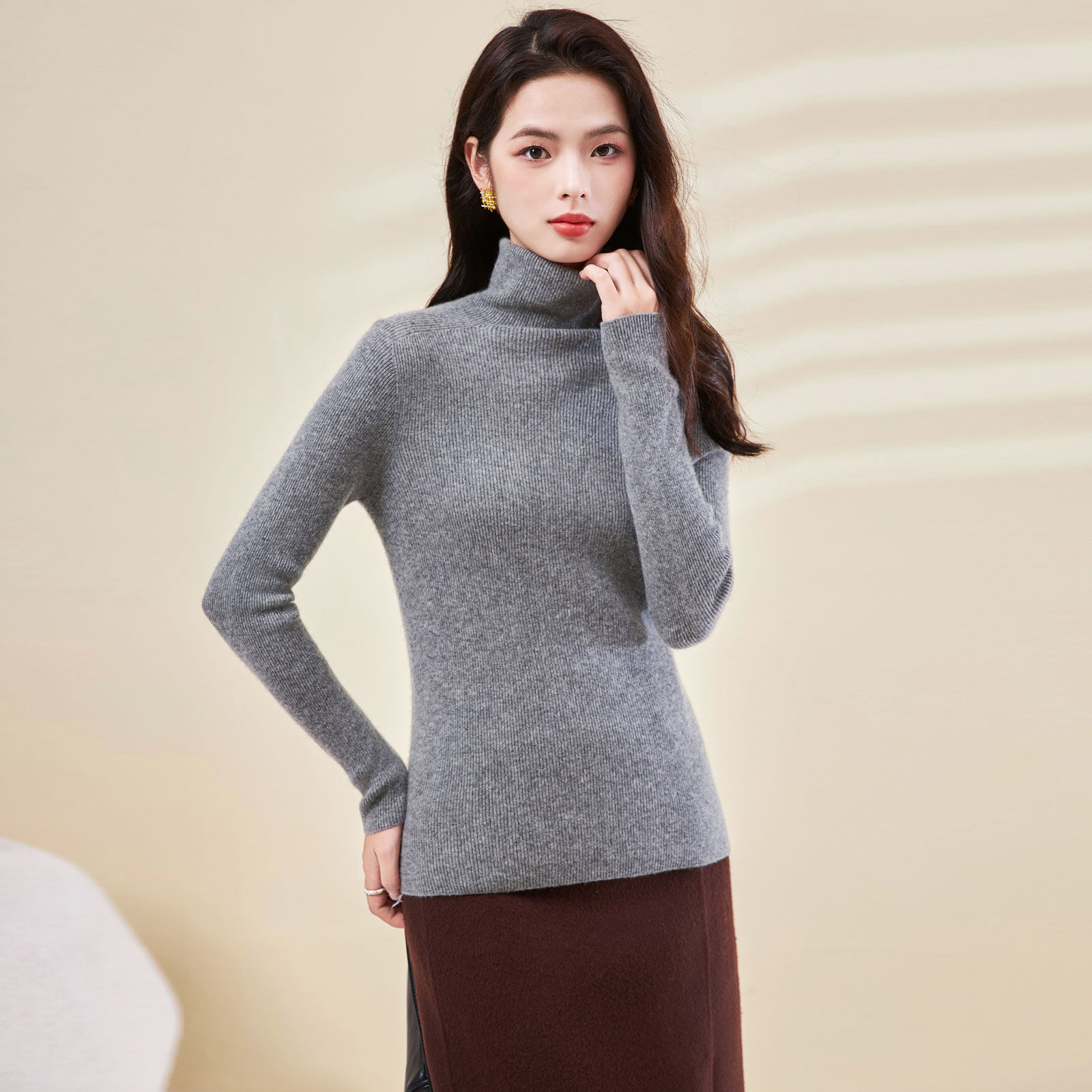 迪奥高品质高领羊毛衫女25秋冬新款纯色百搭修身显瘦针织打底衫女,淘宝优惠券,粉丝福利购,淘宝优惠卷