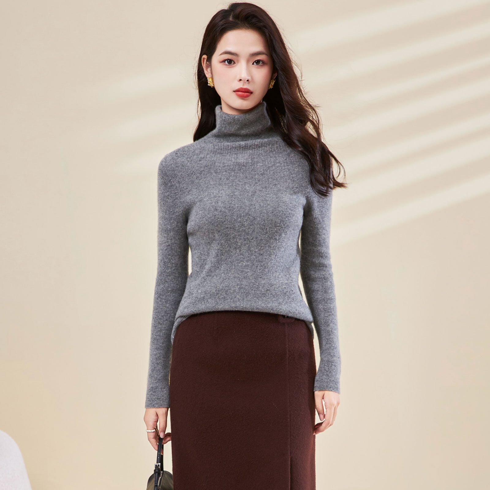 迪奥高品质高领羊毛衫女25秋冬新款纯色百搭修身显瘦针织打底衫女,淘宝优惠券,粉丝福利购,淘宝优惠卷