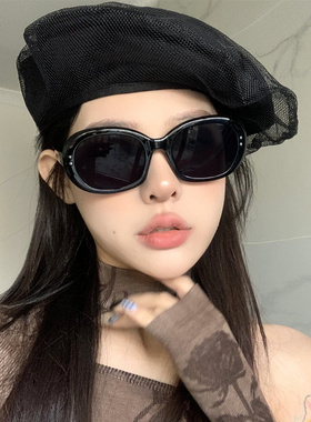 防紫外线复古新款椭圆大框gm墨镜