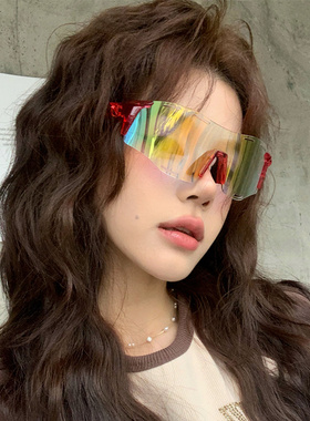 日夜两用变色无框眼镜女户外运动