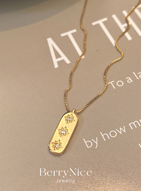 塔罗牌 冷淡风迷你小方牌锁骨链简约百搭时髦叠戴项链美洋同款