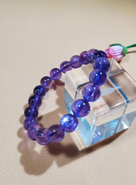 天然紫水晶净体女款手链单圈