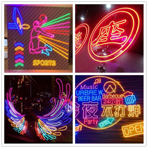 霓虹灯发光字定制led灯带广告牌酒吧烧烤店铺户外亮化logo装饰灯 - 图0