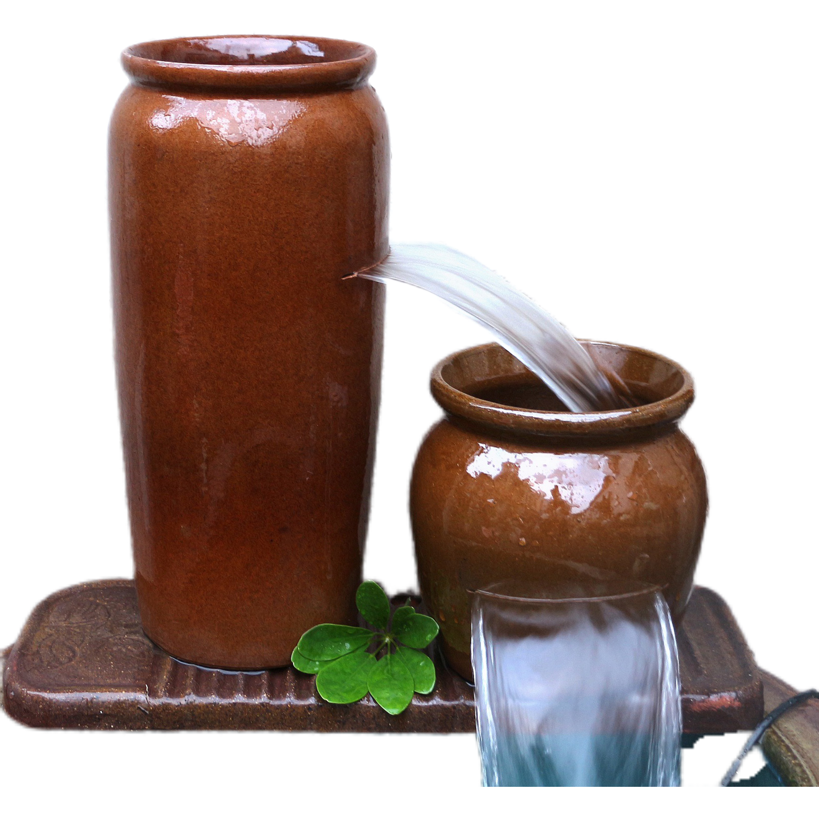 开口流水陶罐流水陶瓷摆件庭院古法养鱼生态系统鱼缸瀑布式无孔盆,淘宝优惠券,粉丝福利购,淘宝优惠卷