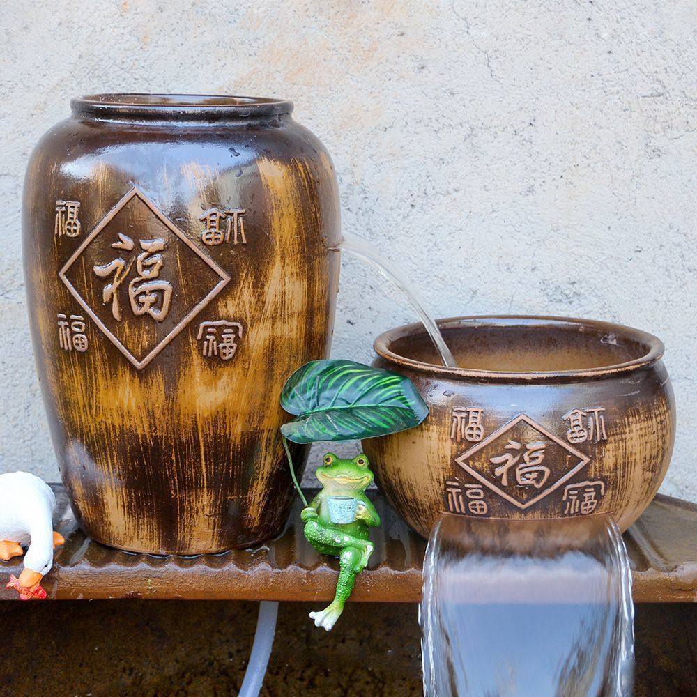 古法养鱼鱼缸下进水循环过滤器清仓瀑布流水罐一整套复古庭院造景,淘宝优惠券,粉丝福利购,淘宝优惠卷