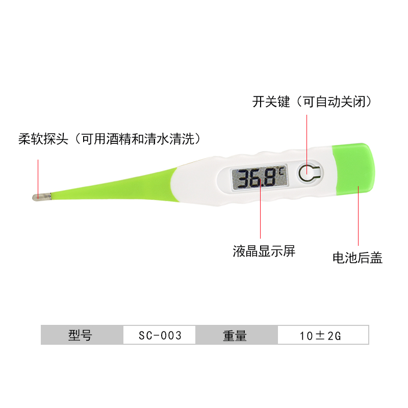 上元堂大药房旗舰店医用电子体温计温度计测人家用软头腋下便携式学生用体温表测量仪3