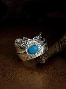 原创设计手工羽毛戒指