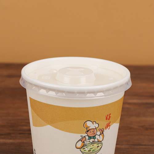 一次性豆浆杯盖子9/9.5/11/12/14盎司豆浆杯粥杯专用打包塑料盖 - 图3