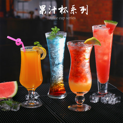 奶茶杯子玻璃杯家用果汁杯商用冷饮杯创意啤酒饮料杯冰淇淋奶昔杯 - 图0