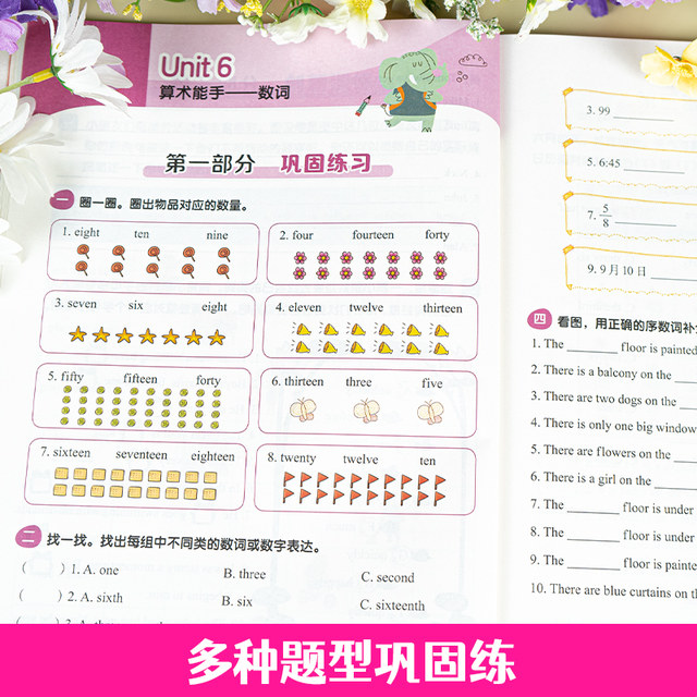 Official authentic word dictation book scenario diagram method