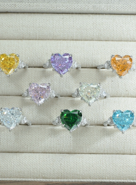 K913 爱心形状戒指时尚通勤个性气质潮流指环手饰女款