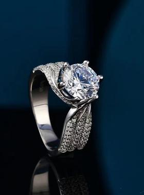 JZ673 大皇冠5克拉女款戒指 仿钻豪群镶六爪大气女王钻戒