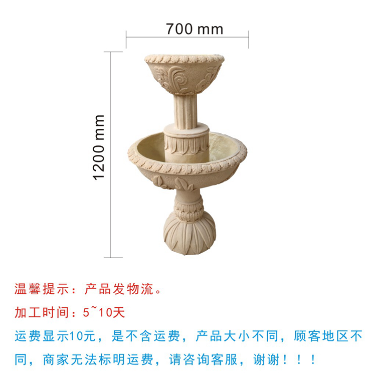 砂岩欧式户外雕塑欧式喷泉流水 别墅小区花园庭院水景池摆件装饰 - 图2