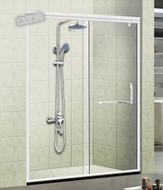 Toilet partition shower room dry and wet separation tempered glass moving door Ramen flat open door