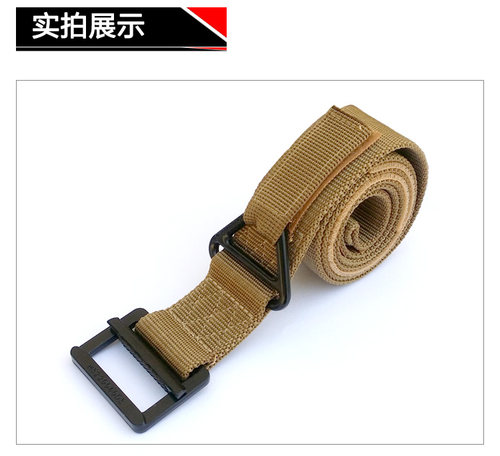 户外多功能特种兵垂降帆布腰带男作战运动训练战术救援轻量化装备 - 图1