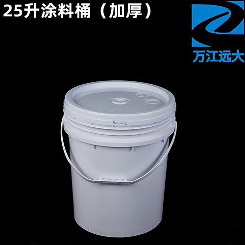 16升25升涂料大口桶加厚23升中式美式机油墨油漆白色手提圆形水桶 - 图0