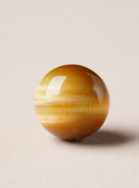天然金虎眼石圆珠散珠DIY
