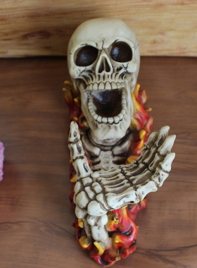 创意骷髅头酒架摆件树脂红酒瓶架家居装饰品个性酒具收纳架