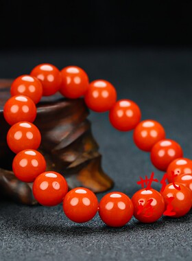 天然南红玛瑙手链和田玉红玉手串鸡血石原石手链男女款新款手串