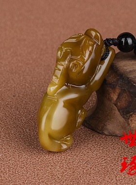 吊坠糖料招财瑞兽项链新疆和田玉