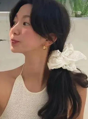 发圈赵露思同款发绳蕾丝花边肠圈
