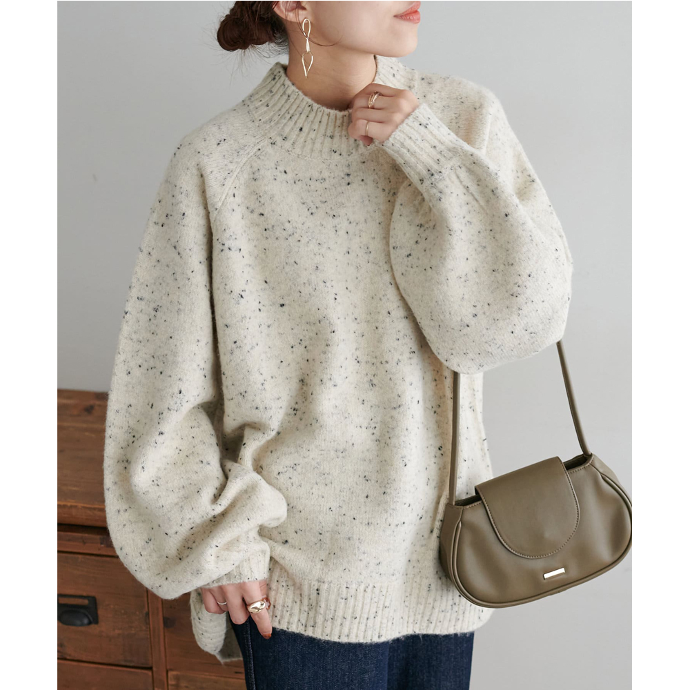 日单D1SC0AT纯原2025秋新款宽松百搭休闲杂点圆领长袖针织毛衣 - 图3