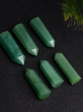 水晶柱东陵玉水晶柱单尖六棱柱水晶石摆件东陵玉棱柱