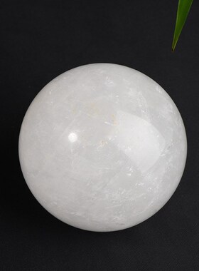 矿宝 天然白水晶球 原石白色水晶石打磨客厅开业送礼家居摆件