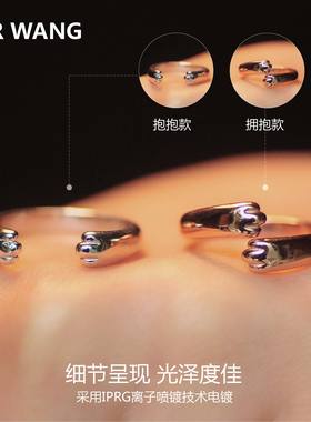 原创设计风纯银猫爪复古做旧戒指