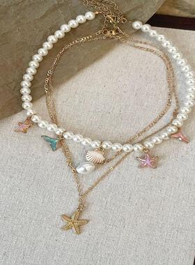 Vintage古着 Baroque ocean wind starlar项链